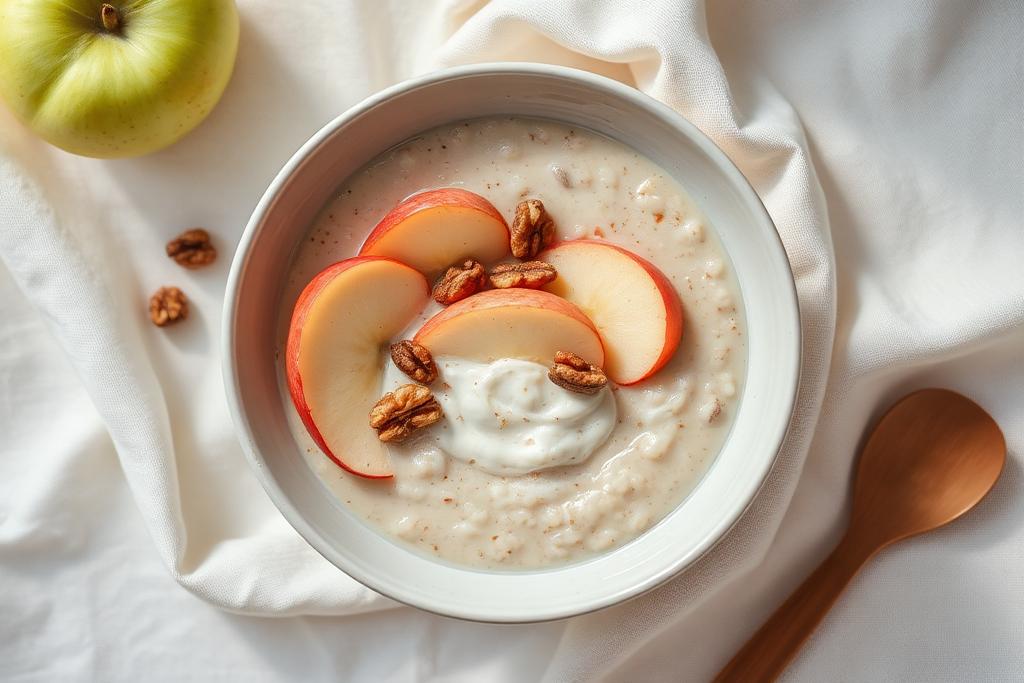 Creamy Apple, Walnut & Vanilla Porridge