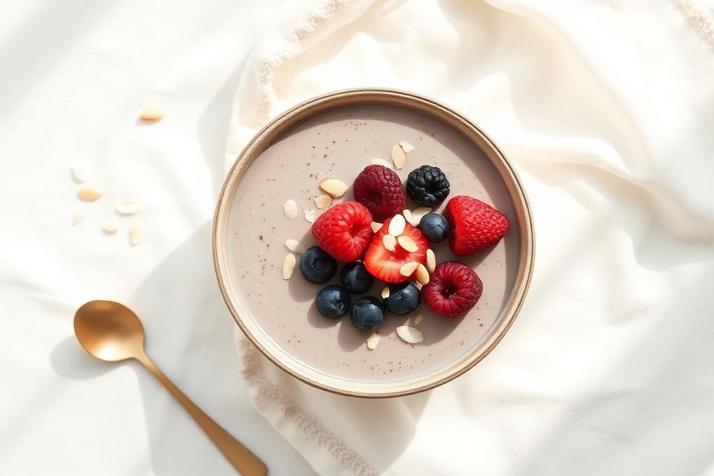 Millet Smoothie Bowl with Berries & Almonds